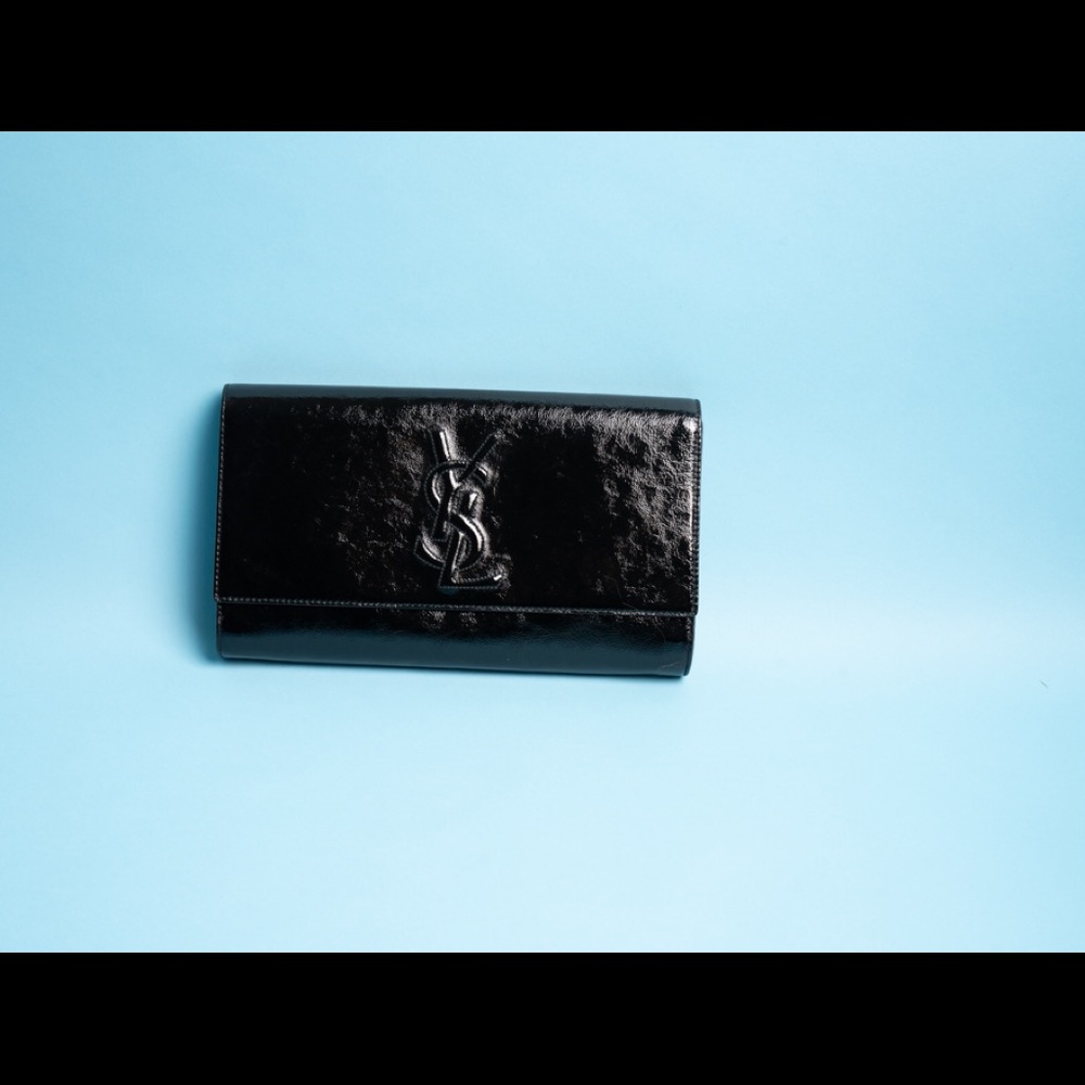 Saint Laurent Belle Du Jour Clutch - Black Patent Leather